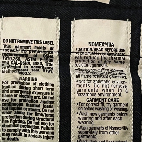 Workrite 34x29 Station Pants Fire Resistant 2112 Nomex ARC 7 Firefighter Navy - Picture 8 of 10